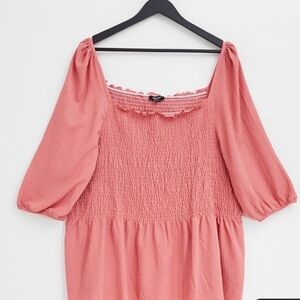 Women's Pink Smocked Top